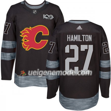 Herren Eishockey Calgary Flames Trikot Dougie Hamilton 27 1917-2017 100th Anniversary Adidas Schwarz Authentic